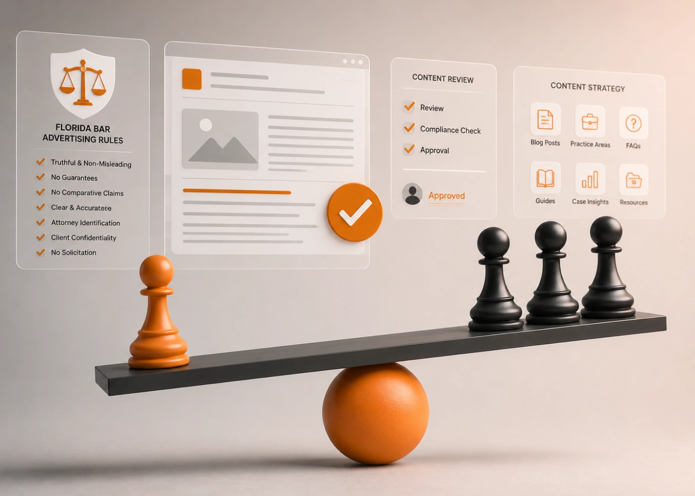 Florida Bar compliant legal content strategy guide for Orlando law practices.