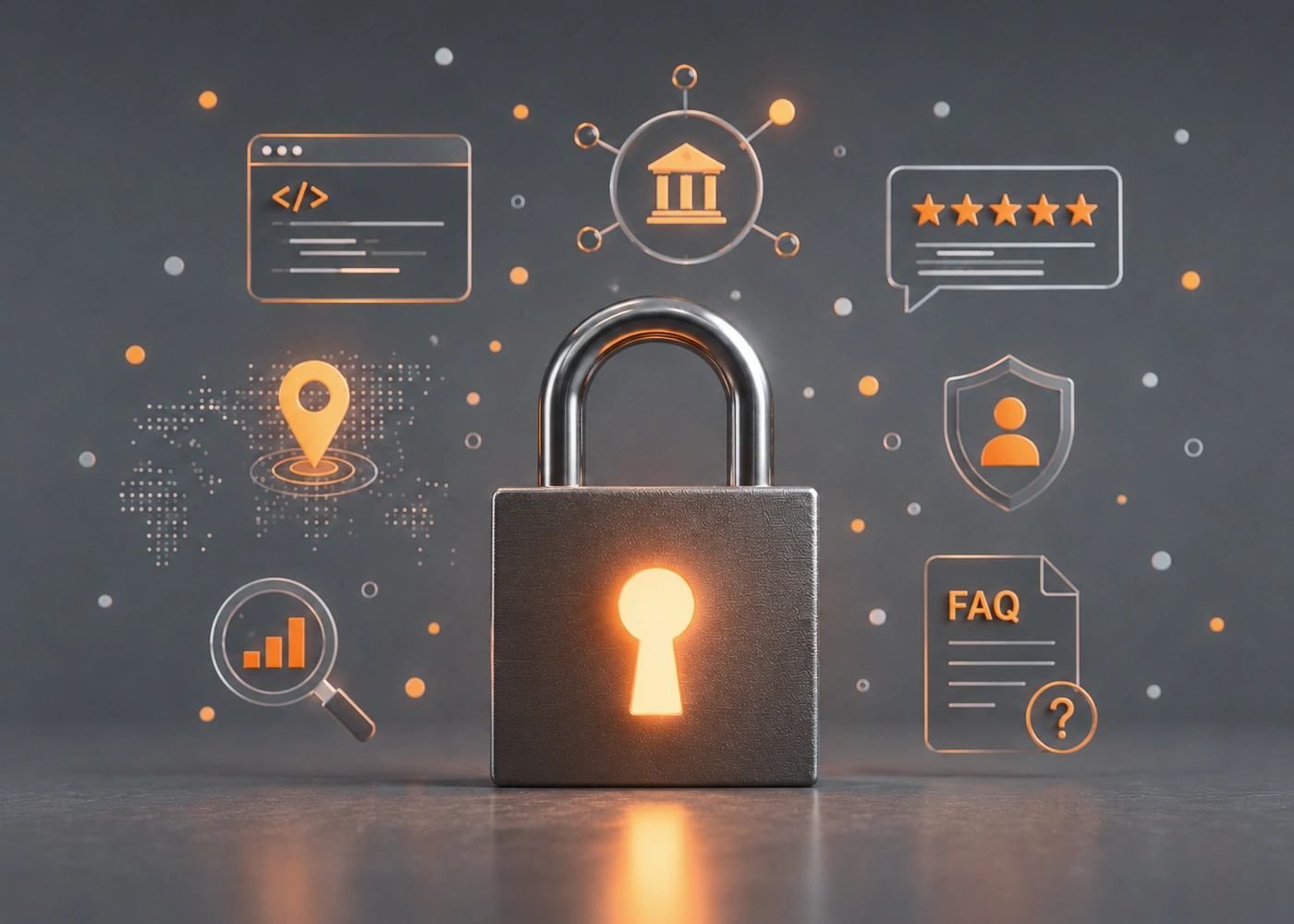 Legal schema markup and structured data security interface.