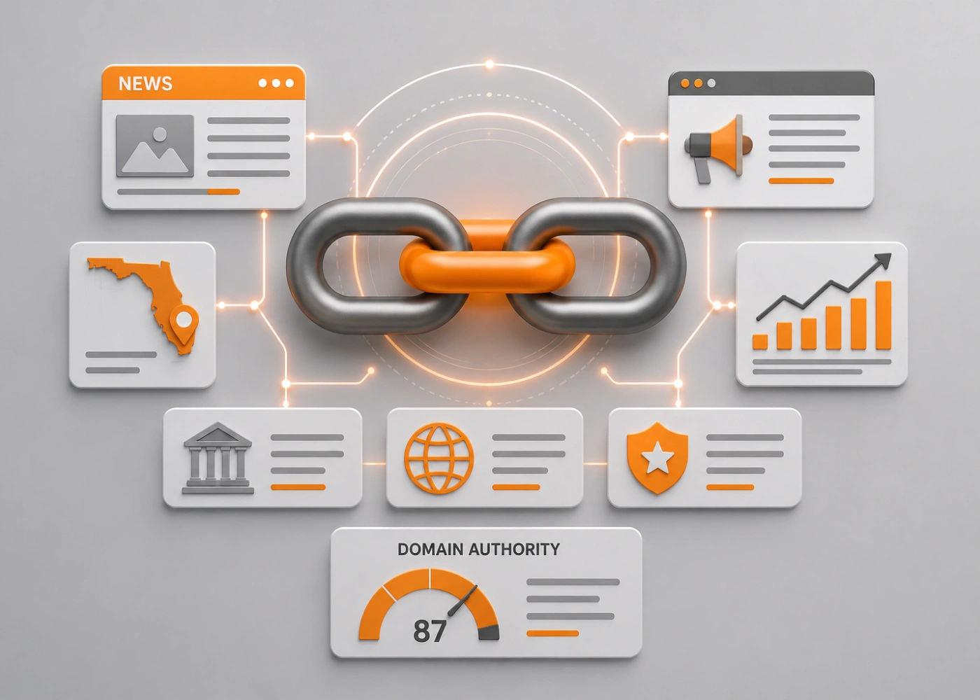 Editorial Link Building for Real Estate Domain Authority Editorial link building and media placement network for Florida real estate domain authority.