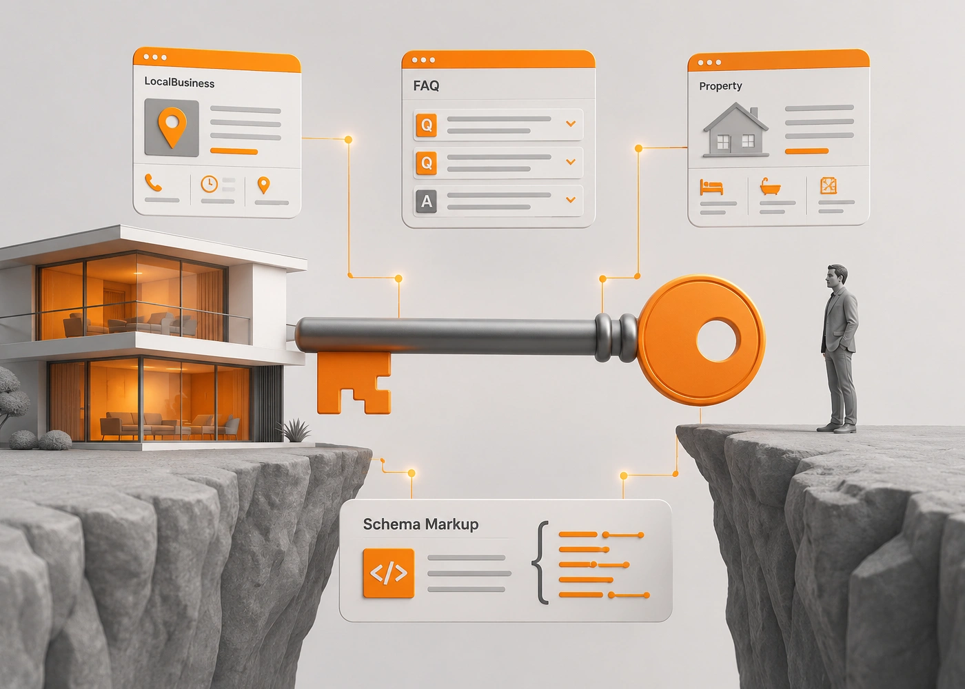 Real Estate Schema Markup & Structured Data Real estate schema markup and structured data code visualization for search engines.