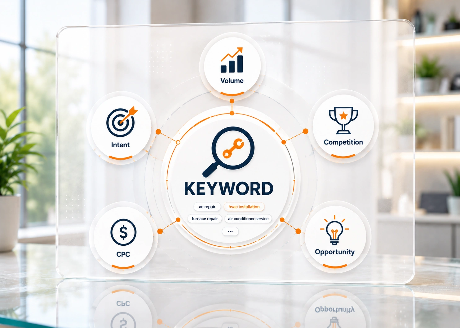 Keyword Research Metrics Analysis Strategy Guide Largo FL Keyword research metrics analysis and local strategy guide interface tailored for Largo FL market.